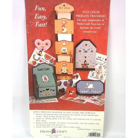 Provo Craft First Impressions Rub-on Transfers Farmhouse Welcome 48-4534 New - Picture 3 of 3